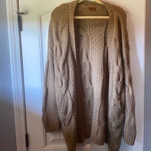 POL chunky sweater cardigan